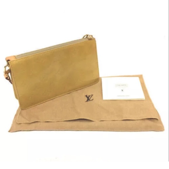 NEW AUTH LOUIS VUITTON LEXINGTON YELLOW MINI BAG VERNICE LV POUCHETTE +DUSTBAG - Picture 4 of 16